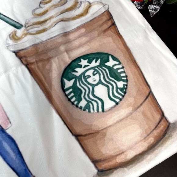 Starbucks Frappuccino Venti and Lady Decorative Pillowcase - Picture 5 of 12